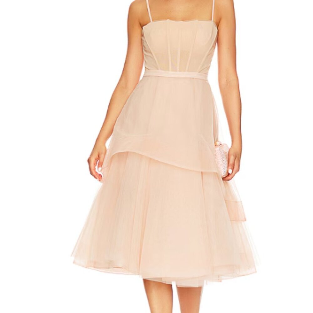 BCBGMaxAzria Peach Strapless Dress